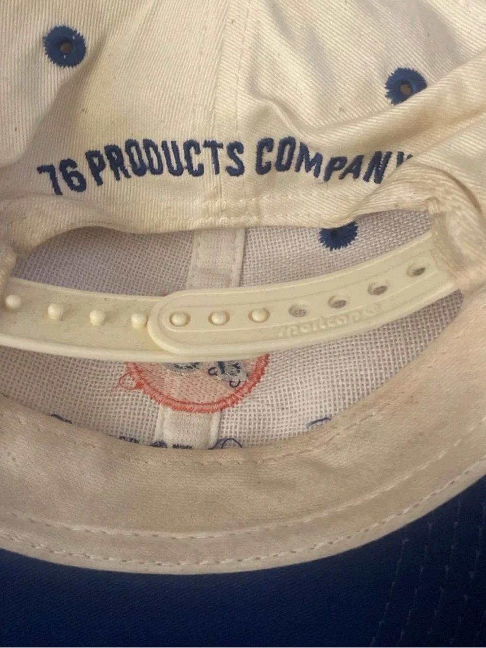 Vintage 76 Los Angeles Refinery Hat Cap White Blue Gas Oil Snapback